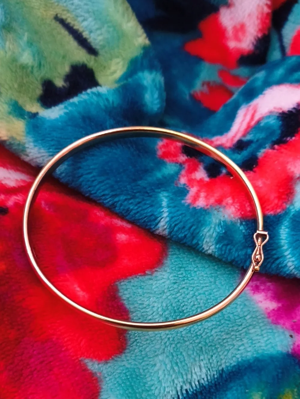 14K Over Sterling Silver Flexible Bangle - Picture 2 of 4